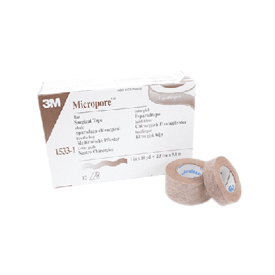 MICROPORE C/PIEL 1" X 12 UND.