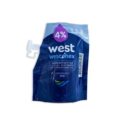 WESCOHEX X 30 ML BOLSA (JABON CON GLUCONATO DE CLORHEXIDINA 4%)