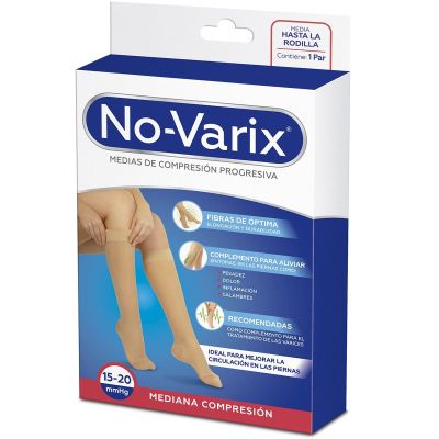 MED RODILLA 15-20 MMHG COMP MED REF.1010-9503 PUNTERA ABIERTA REFUERZO TALON BEIGE T/M NOVARIX