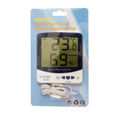 TERMOHIGRóMETRO DIGITAL CON SENSOR REF SH-109 KEX