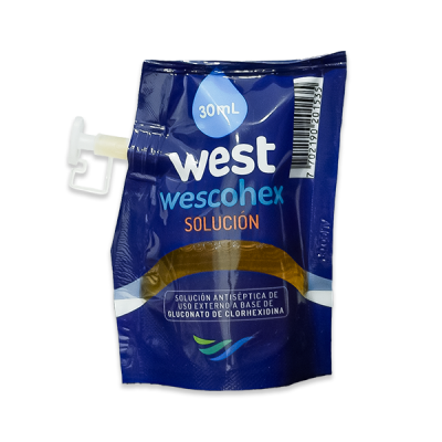 WESCOHEX SOLUCION 2.3% BOLSA X 30ML