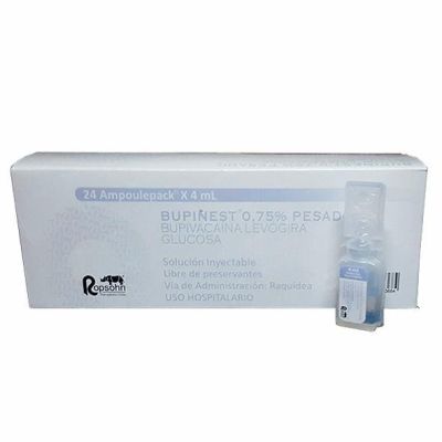 BUPINEST 0.75% PESADO X 24 AMPOULEPACK/4 ML (BUPIVACAINA LEGOVIRA)