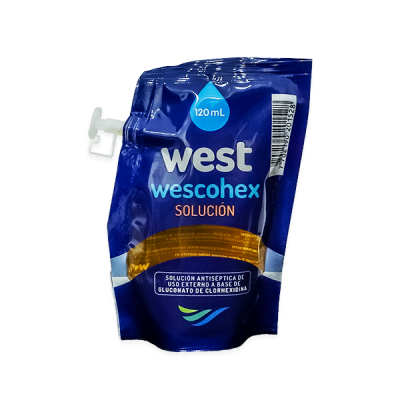 WESCOHEX SOLUCION BOLSA FLEX X 120 ML (SOLUCIÓN TÓPICA GERMICIDA)