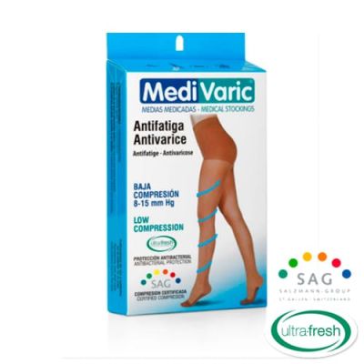 MEDIA DE COMPRESION BAJA 8-15 DAMA CADERA XL BEIGE  MEDIVARIC