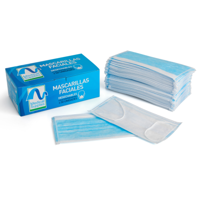 TAPABOCAS CON ELASTICOS CJA X 50 UND -  MEDICAL SUPPLIES