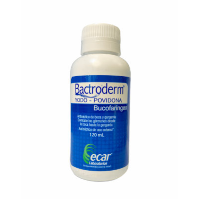 BACTRODERM BUCOFARINGEO FRASCO X 120ML ECAR (YODOPOVIDONA)