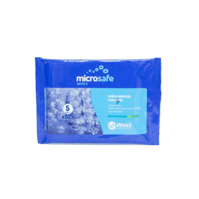 MICROSAFE WIPES PAÑOS HUMEDOS PARA BAÑO PAQUETE X 5 UND