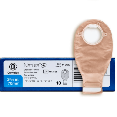 SURFIT NATURA BOLSA DRENABLE OSTOMIA FILTRO CARBON ACT. E INVISI CLOSE 70MM X UND 416423 CONVATEC