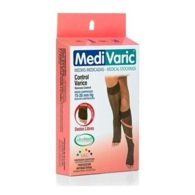 MEDIA DE COMPRESION MEDIA 15-20 DAMA RODILLA T-M SAHARA DEDOS LIBRES - MEDIVARIC