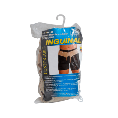 BRAGUERO INGUINAL COLOR HABANO TALLA S REF. 830500425040 X UND. TECNOMED