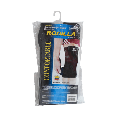 SOPORTE RODILLA CERRADO (ORTESIS) COLOR NEGRO TALLA UNICA REF. 844000615999 X UNIDAD KROMIA