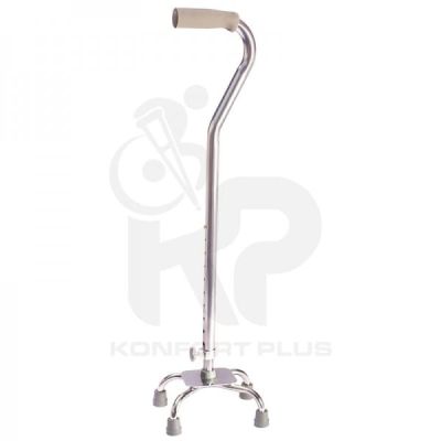 BASTON 4 APOYOS KONFORT PLUS BASE PEQUEÑA ALTURA AJUSTABLE COLOR CROMO REF. KP4202-22