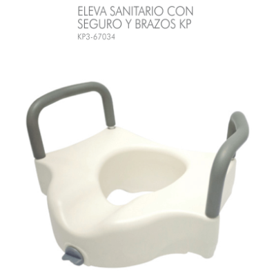 ELEVA SANITARIO KONFORT PLUS CON SEGURO(SIST.BLOQUEO MANUAL)Y APOYABRAZOS C/BLANCO REF.KP3-67034