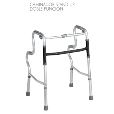 CAMINADOR PLEGABLE KONFORT PLUS STAND UP DOBLE FUNCION(FIJO O PASO-PASO)COLOR GRIS REF.KP1-816L-19