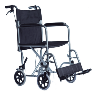 SILLA DE RUEDAS DE TRANSPORTE 46 CM KONFORT BASIC EN ACERO COLOR NEGRO GRAFITO REF. KBO1432RF-MP23