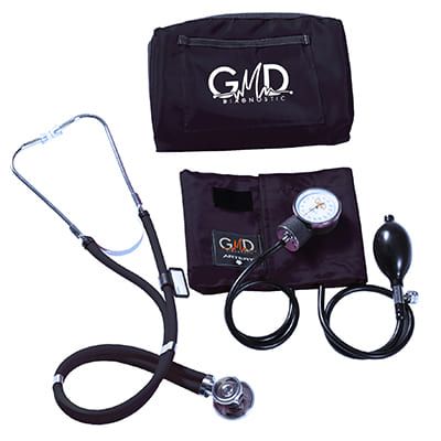 KIT COLORS TENSIOM. + FONENDO. DOBLE CAMPANA RAPPAPORT ESTUCHE COLOR NEGRO REF. GMD50-RP-ST20