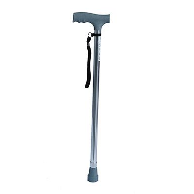 BASTON 1 APOYO EN ALUMINIO KONFORT PLUS CON EMPUÑADURA EN T ERGONOMICO COLOR CROMO REF. KP4102-22