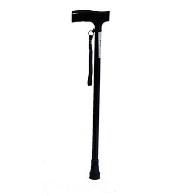 BASTON 1 APOYO EN ALUMINIO KONFORT PLUS CON EMPUÑADURA EN T ERGONOMICO COLOR NEGRO REF. KP4102-20