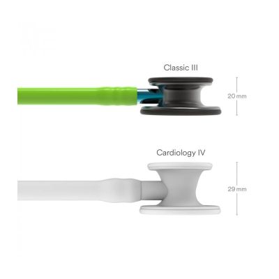 FONENDO 3M LITTMANN 5875 CLASSIC III - CAMPANA DE HUMO, TUBO VERDE LIMA, VASTAGO AZUL