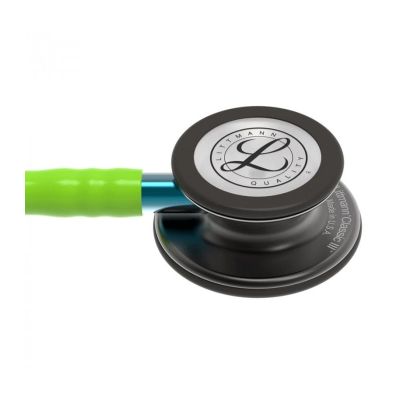 FONENDO 3M LITTMANN 5875 CLASSIC III - CAMPANA DE HUMO, TUBO VERDE LIMA, VASTAGO AZUL