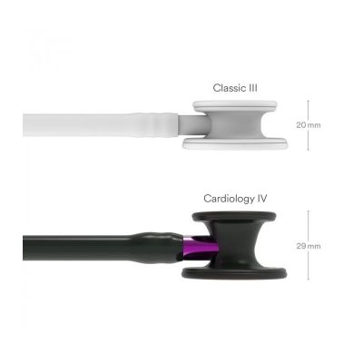 FONENDO 3M LITTMANN CARDIOLOGY IV 6203 - TUBO NEGRO, CAMPANA NEGRA, VASTAGO VIOLETA