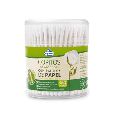 COPITO PALILLO DE PAPEL HIGIETEX ESTUCHE X 150 UND