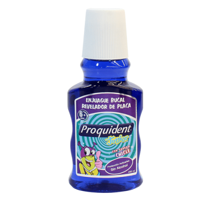 ENJUAGUE BUCAL REVELADOR DE PLACA SABOR CHICLE X 200 ML