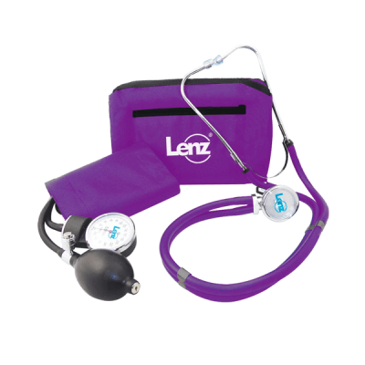 KIT DE TENSIOMETRO + FONENDOSCOPIO  COLOR PURPURA - LENZ