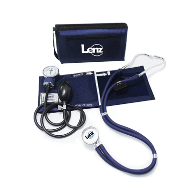 KIT DE TENSIOMETRO + FONENDOSCOPIO COLOR NAVY (AZUL TURQUI) - LENZ