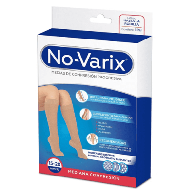 CALCETIN MUJER 15-20 MMHG COLORS DISEÑO ROMBO AZUL AGUAMARINA T/M REF.10112463 -NOVARIX