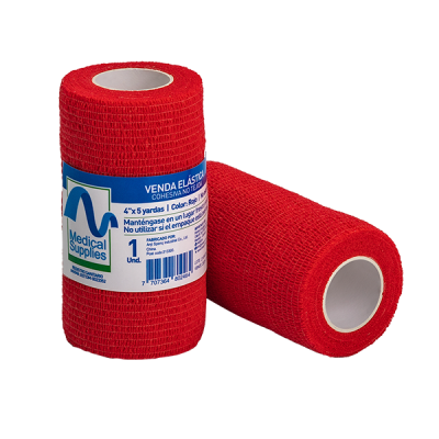 VENDA COHESIVA ROJO 4 X 5 YARDAS - MEDICAL SUPPLIES CORP. S.A.S
