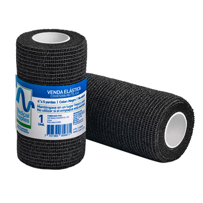 VENDA COHESIVA NEGRO 4 X 5 YARDAS - MEDICAL SUPPLIES CORP. S.A.S