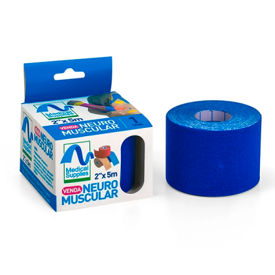 VENDA KINESIOLOGICA NEURO MUSCULAR AZUL 2 X 5 METROS - MEDICAL SUPPLIES CORP. S.A.S