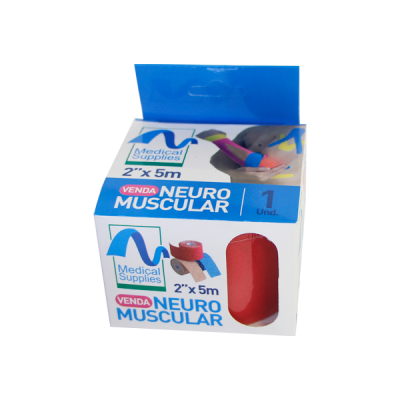 VENDA KINESIOLOGICA NEURO MUSCULAR ROJO 2 X 5 METROS - MEDICAL SUPPLIES CORP. S.A.S