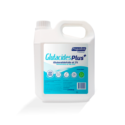 GLUTACIDES PLUS+ DESINFECTANTE ALTO NIVEL GLO X 3.800ML(GLUTARALDEHIDO 2% 45 DIAS)LIMON – PROQUIDENT