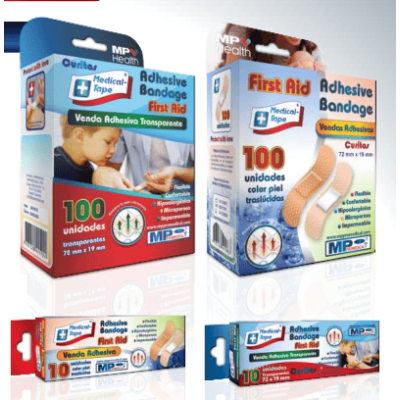 CURAS ADHESIVAS TIRA PIEL CJA X 100 UND - MEDICAL TAPE