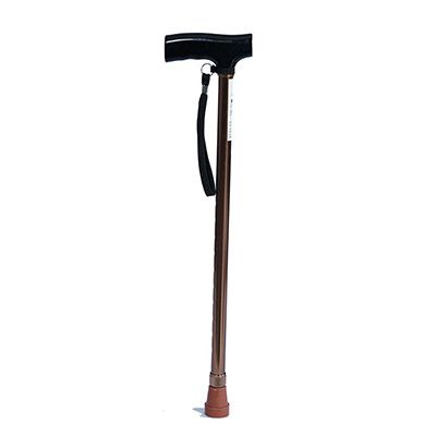 BASTON 1 APOYO EN ALUMINIO KONFORT PLUS CON EMPUÑADURA EN T ERGONOMICO COLOR BRONCE REF. KP4102-28