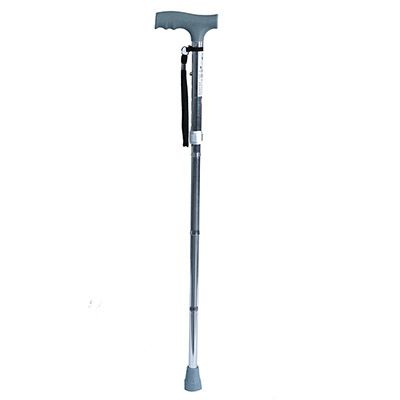 BASTON PLEGABLE 1 APOYO KONFORT PLUS EN ALUMINIO CON EMPUÑADURA EN T COLOR CROMO REF. KP4-76085-22