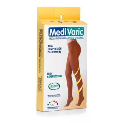 MEDIA DAMA OPACA CADERA COM. ALTA 20-30MMHG REF.1437P0208 T/M BEIGE - MEDIVARIC