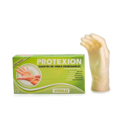GUANTE DE VINILO SIN TALCO TALLA M CJA X 100 UND - PROTEX