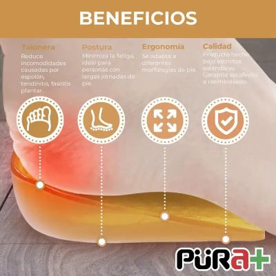 PLANTILLAS TALONERA GRADUAL NARANJA TALLA M REF.1498