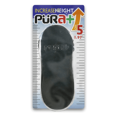 PURA+ TALONERA AUMENTO ESTATURA TALLA UNICA COLOR NEGRO REF. 0088 X PAR