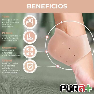 SOPORTE TALON SILICONA BEIGE TALLA M REF.6066